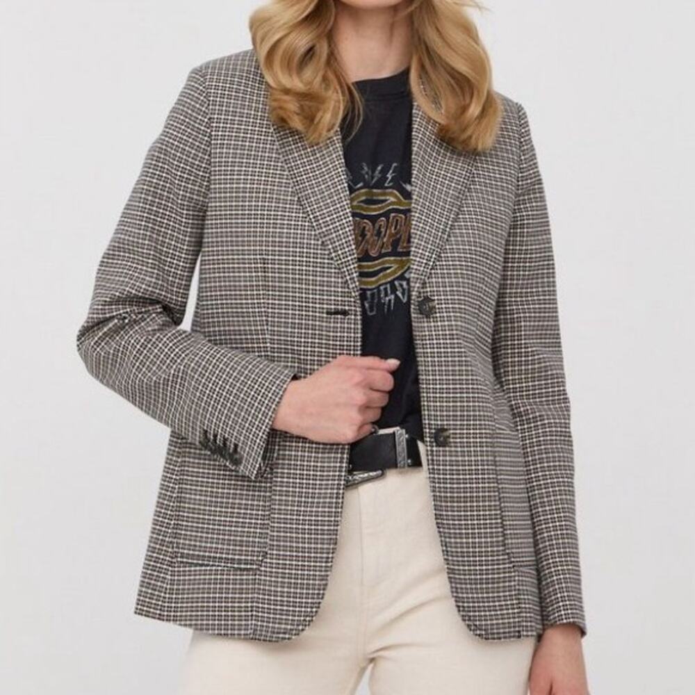 The Kooples Houndstooth Blazer EU 36 Womens US S 4 25/26